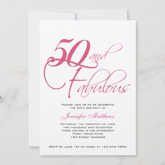 Invitations du 50e anniversaire de l'argent noir r (Devant)