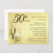 Invitations du 50e anniversaire d'or (Devant / Derrière)