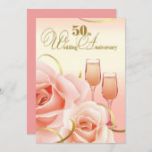 Invitations du 50e anniversaire du Mariage (Devant / Derrière)