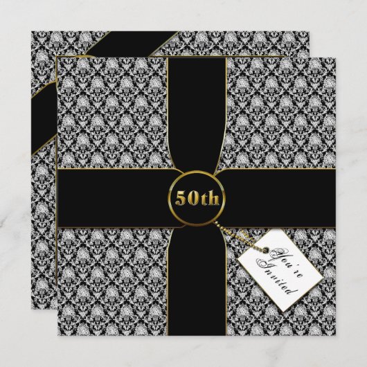 Invitations du 50e anniversaire du Mariage (Devant / Derrière)