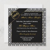 Invitations du 50e anniversaire du Mariage (Dos)