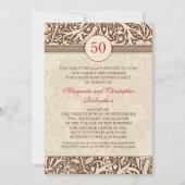 Invitations du 50e anniversaire du mariage (Dos)