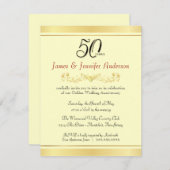 Invitations du 50e anniversaire du Mariage (Devant / Derrière)