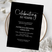 Invitations du 50e anniversaire du Mariage chic
