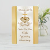 Invitations du 50e anniversaire du Mariage chrétie (Debout devant)