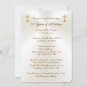 Invitations du 50e anniversaire du Mariage chrétie (Dos)