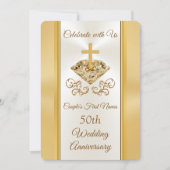 Invitations du 50e anniversaire du Mariage chrétie (Devant)