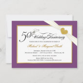 Invitations du 50e anniversaire du Mariage - viole (Devant)