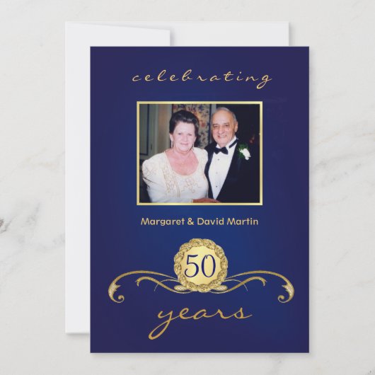 Invitations du 50e anniversaire du Royal Blue (Devant)