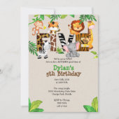 Invitations du 5e anniversaire de la Jungle (Devant)