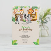 Invitations du 5e anniversaire de la Jungle (Debout devant)