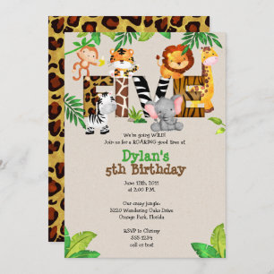Invitations du 5e anniversaire de la Jungle