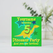 Invitations du 5e anniversaire du Dinosaur Party (Debout devant)