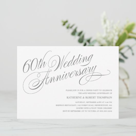 Invitations du 60e anniversaire du Mariage (Debout devant)
