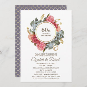 Invitations du 60e anniversaire du Mariage