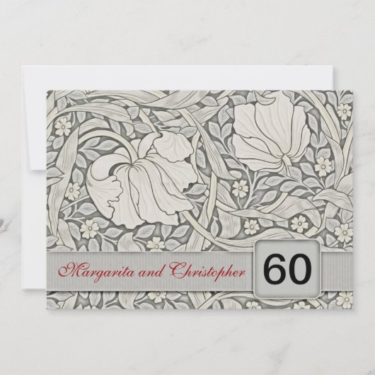 Invitations du 60e anniversaire du mariage (Devant)