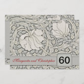 Invitations du 60e anniversaire du mariage (Devant / Derrière)