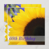 Invitations du 60e anniversaire du tournesol (Devant / Derrière)