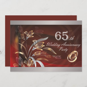 Invitations du 65e anniversaire du Mariage