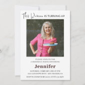 Invitations du 69e anniversaire moderne pour sa ph (Devant)