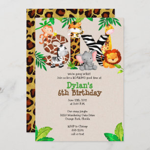 Invitations du 6e anniversaire de la Jungle