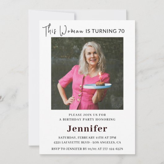 Invitations du 70e anniversaire de la modernité po (Devant)