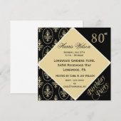 Invitations du 80e au 89e anniversaire (Devant / Derrière)