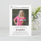 Invitations du 84e anniversaire moderne pour sa ph (Debout devant)