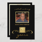 Invitations du 85e anniversaire de la Surprise Par (Devant / Derrière)