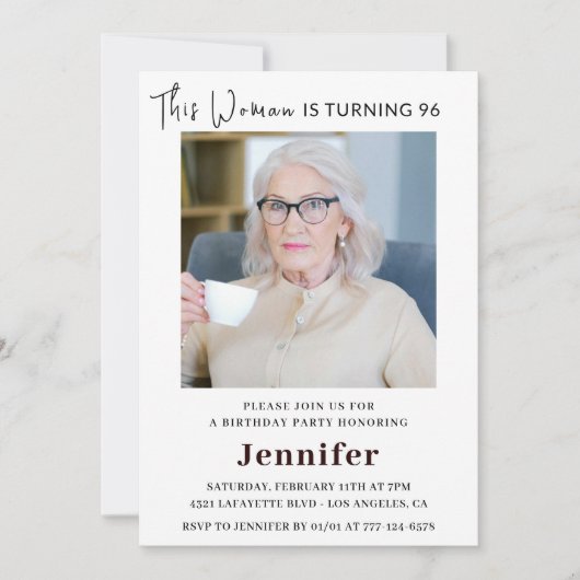 Invitations du 96e anniversaire de la modernité po (Devant)