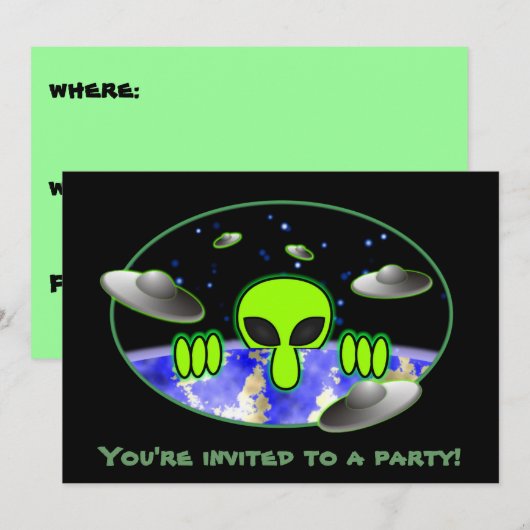 Invitations du Alien Kilroy (Devant / Derrière)