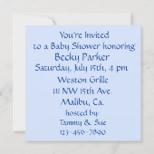 Invitations du Baby shower Beary Special Twin Boy (Dos)