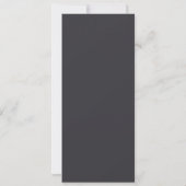 Invitations du Baby shower de base-ball gris et no (Dos)