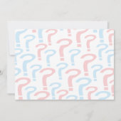 Invitations du Baby shower de révélation de genre  (Dos)