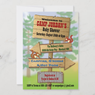 Invitations du Baby shower rustique Woodland