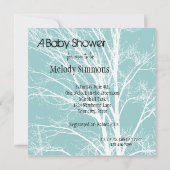 Invitations du Baby shower Sky et White Tree (Dos)