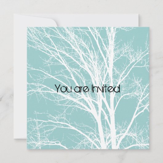 Invitations du Baby shower Sky et White Tree (Devant)