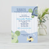 Invitations du Baby shower Turtle Reef Boy (Debout devant)