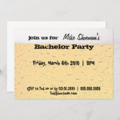 Invitations du Bachelor Bière (Devant / Derrière)