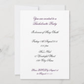 Invitations du Bachelorette Party (Dos)