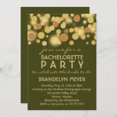 Invitations du Bachelorette Party Bubbles au Champ (Devant / Derrière)