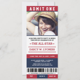 Invitations du Bachelorette Sports Ticket Party