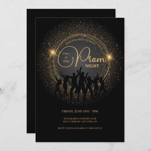 Invitations du bal de fin d'année (Devant / Derrière)