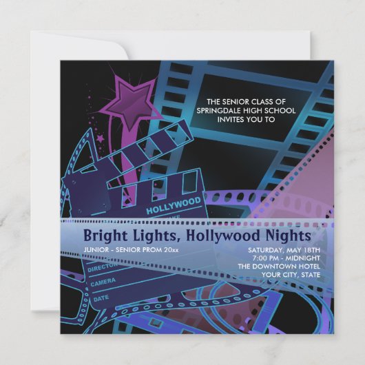 Invitations du bal de Hollywood (Devant)