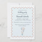 Invitations du ballon d'aquarelle Bunny (Devant)