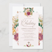 Invitations du baptême | Rose safran (Devant)