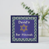INVITATIONS DU BAR MITZVAH DAMASK (Debout devant)