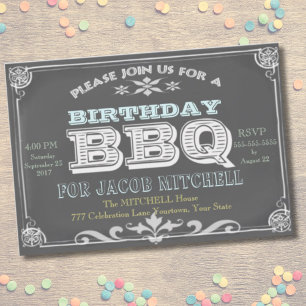 Invitations du barbecue de fête d'anniversaire
