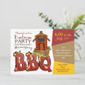 Invitations du barbecue de la maison (Debout devant)