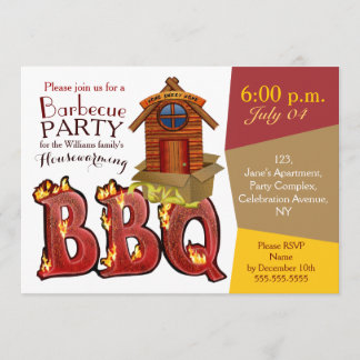 Invitations du barbecue de la maison